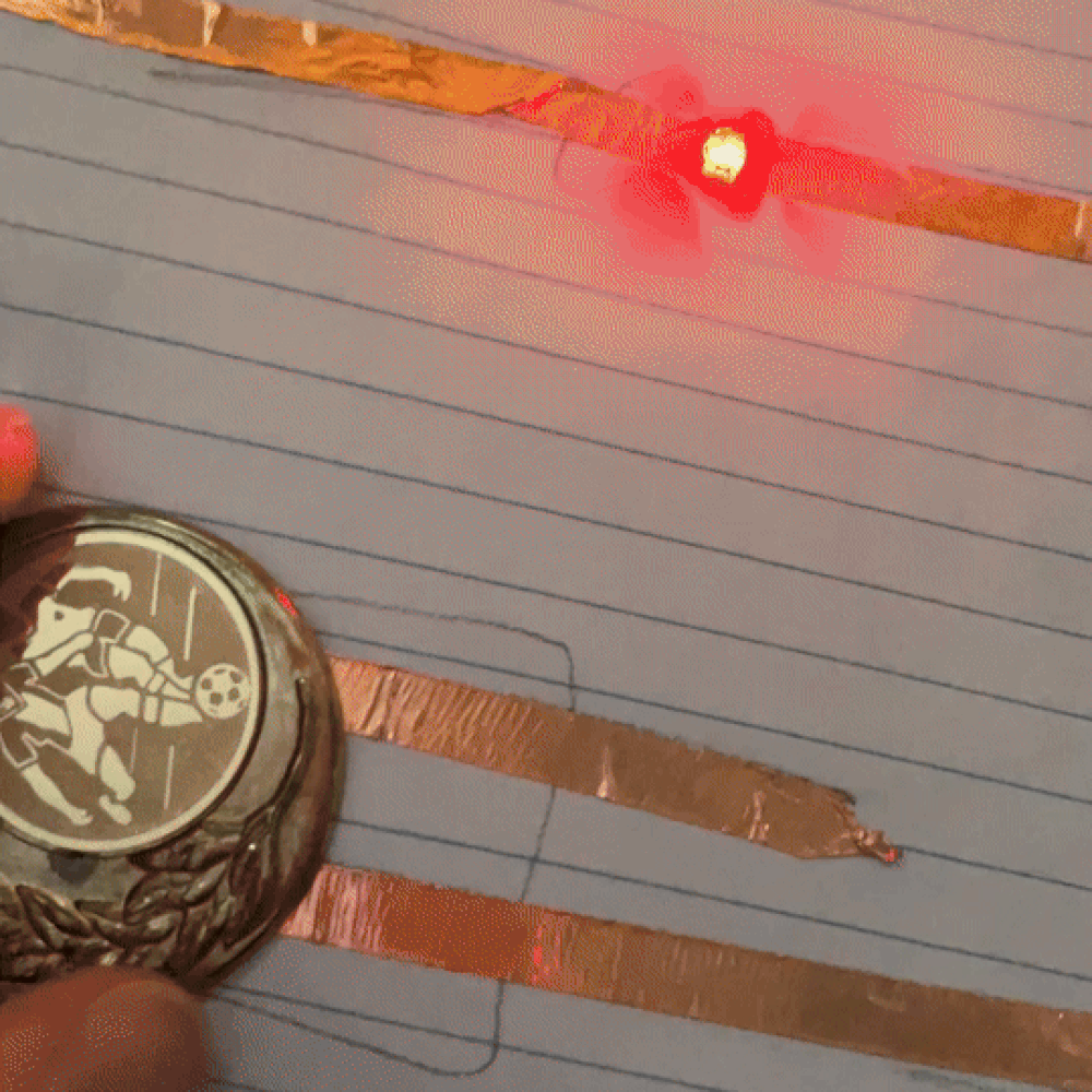 Connecting it with a medal