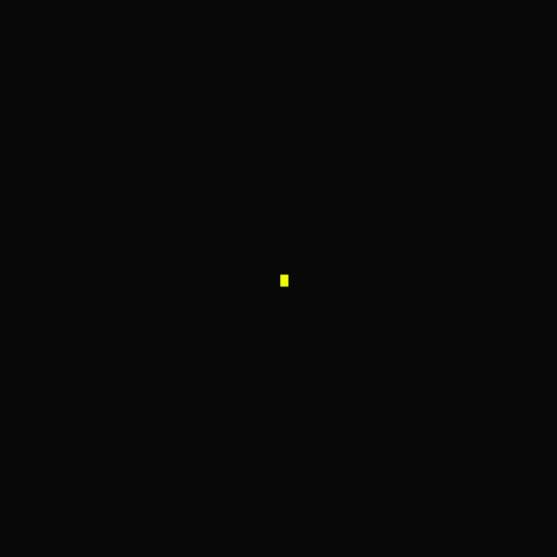 Move around and leave a glowing coloured trail behind you. The colours shift from cyan to yellow and older pixels fade out.